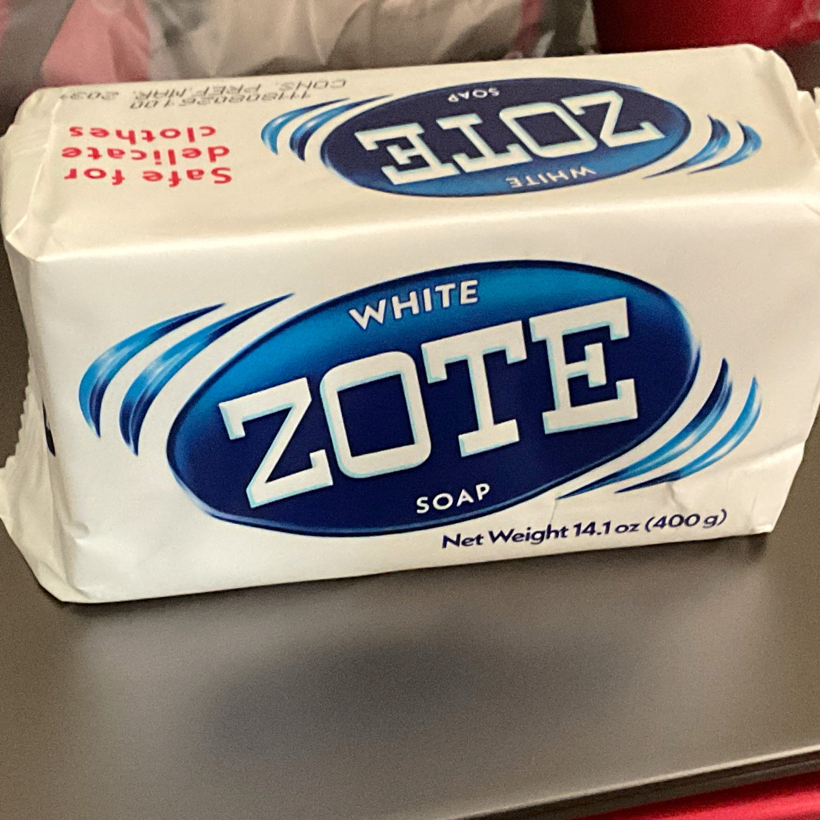 Zote White Coconut Oil Body Bar Soap, Coconut Scent, 14.1 oz (400 g)
