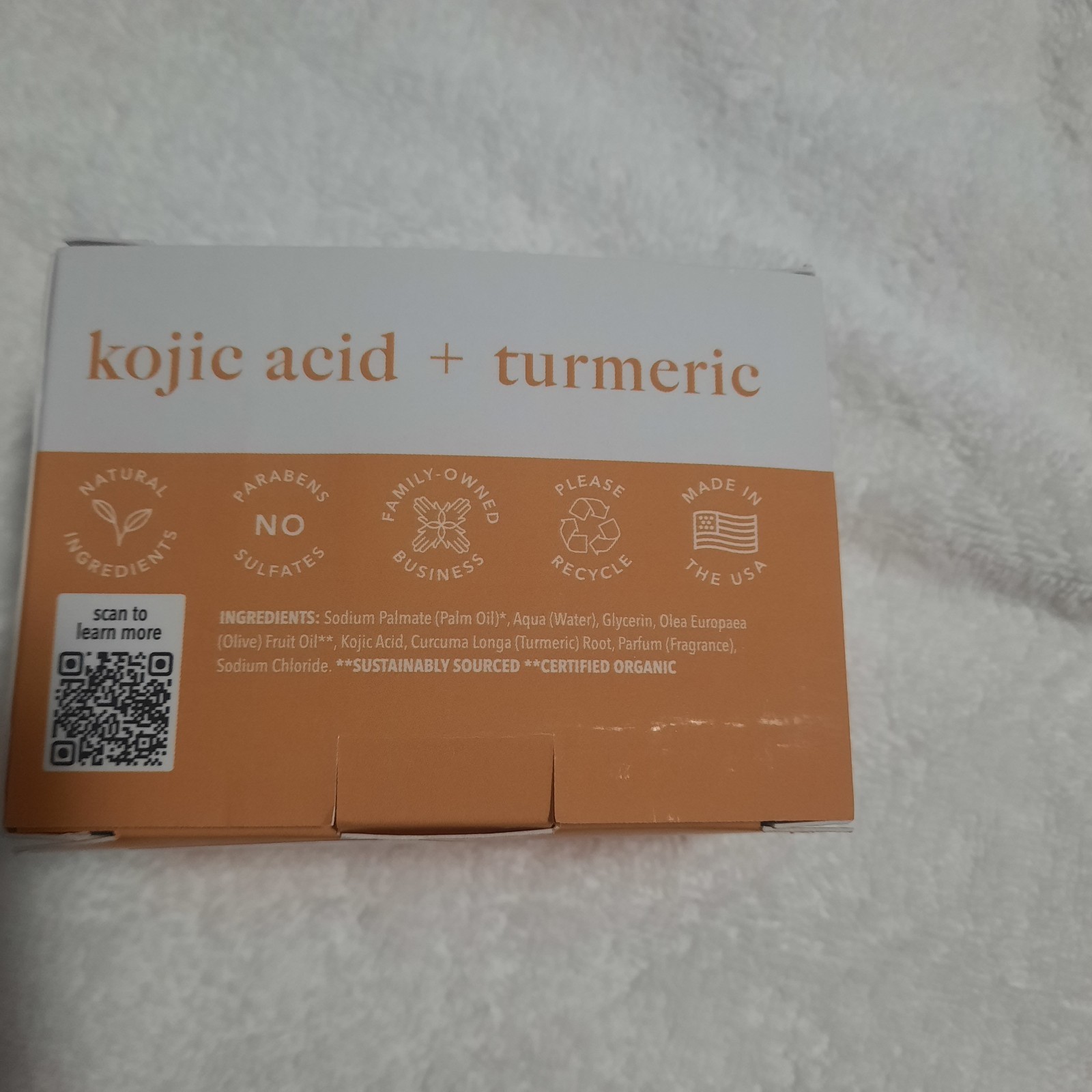 OLIVIA CARE Kojic Acid & Turmeric Brightening Soap Set 3 Bars Total 15 Oz