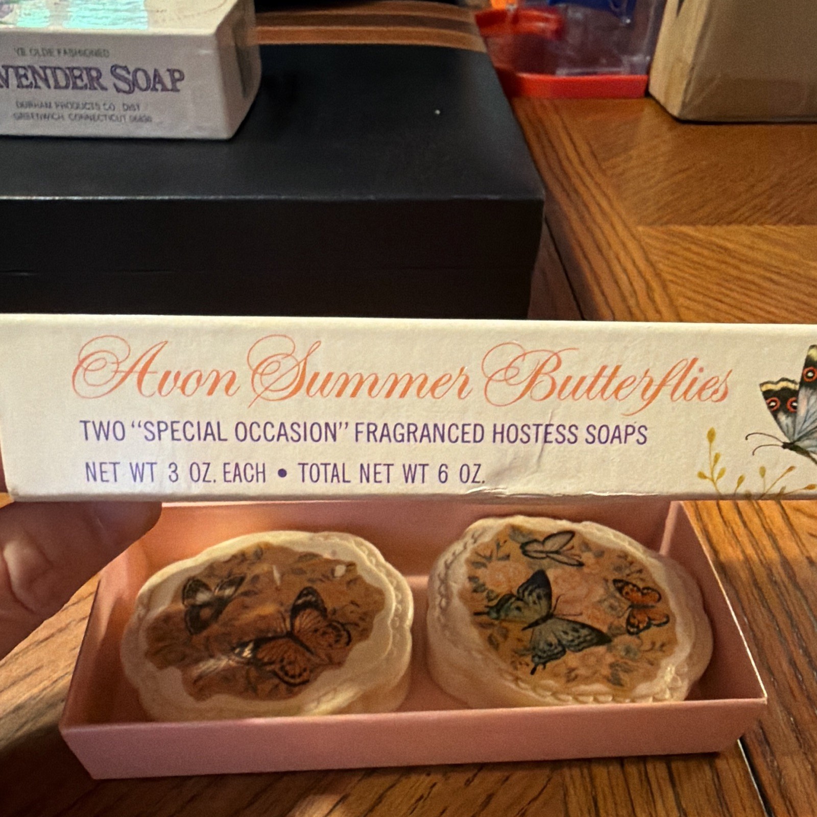 Avon Summer Butterflies Fragranced Hostess Soaps Set of 2, Total 6 oz