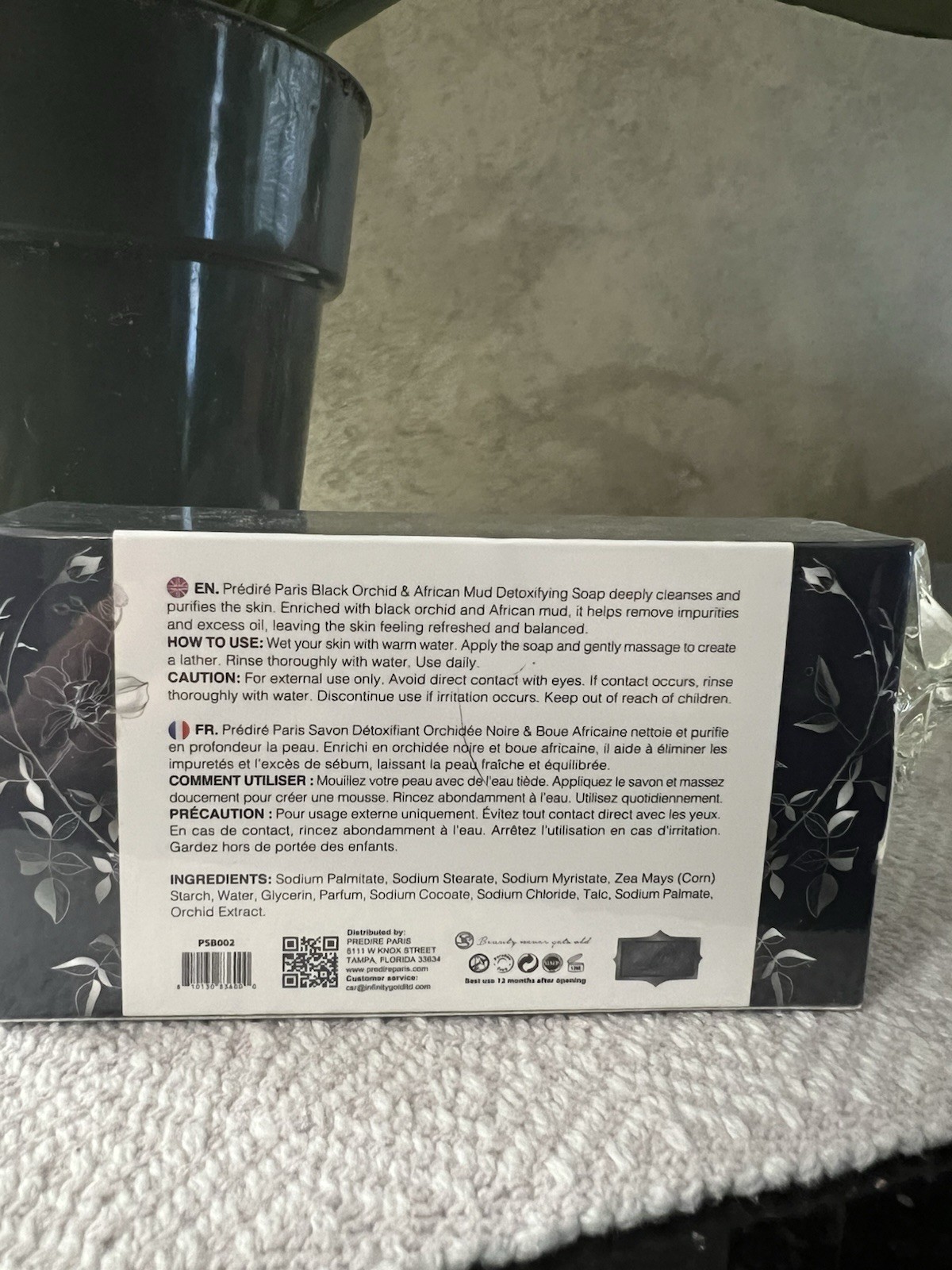 Predire Bar Soap, Black Orchid Mud Soap, Argan Renewal Soap, Multi-Vitamin Soap