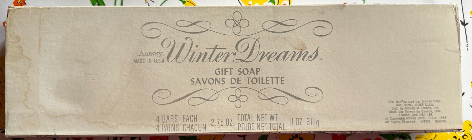Vintage Amway Gift Guest Soaps Winter Dreams 4 Bars 2.75 oz each