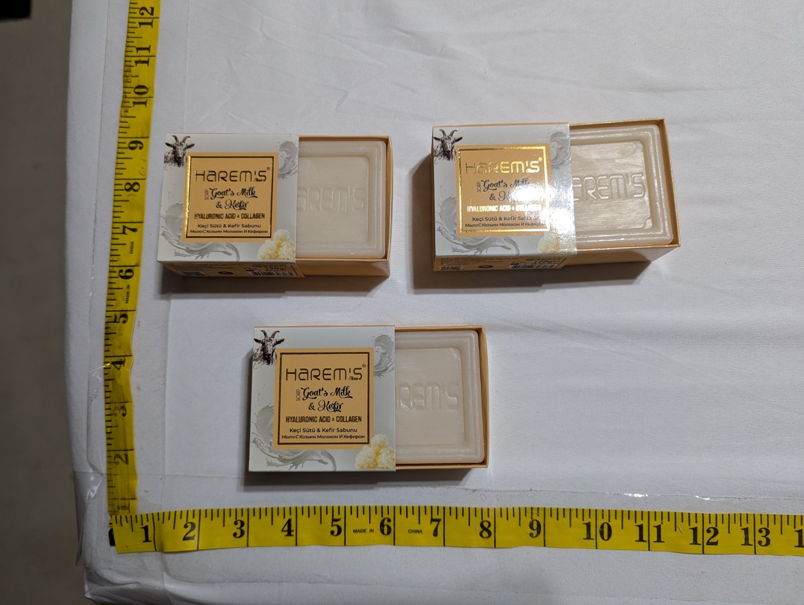 Harem’s Goat Milk and Kefir Soap 100% Natural 8 oz 3 pack Free Shipping!!!