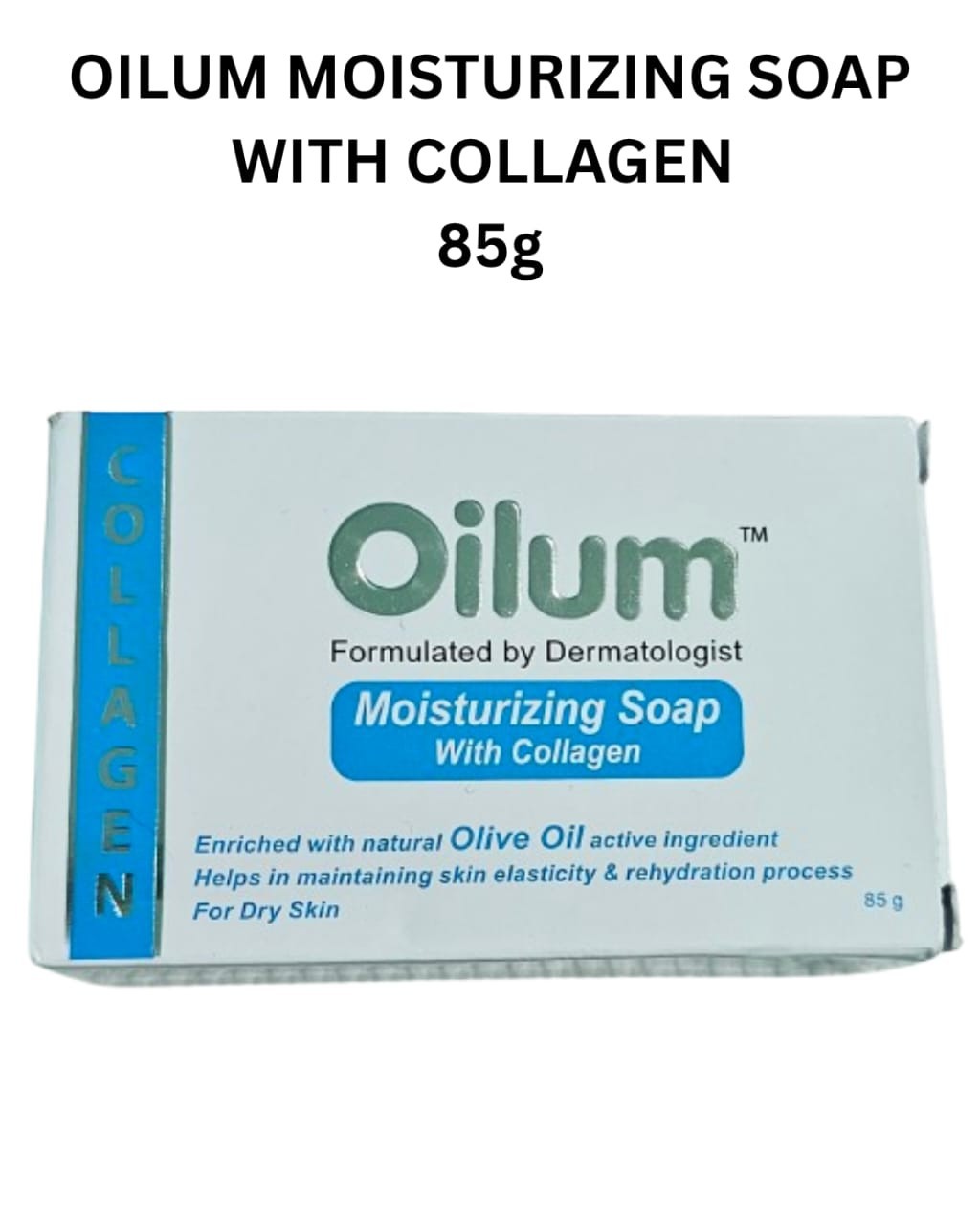 3X 85g OILUM Moisturize Collagen Soap Natural Olive Oil Free Shipping