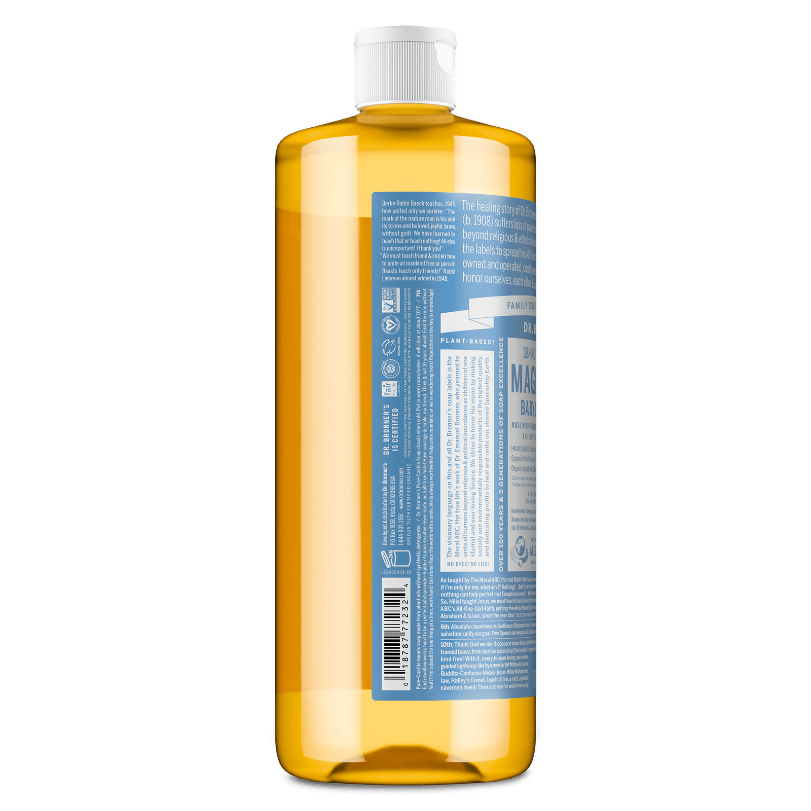 Magic Soap – Castile Liquid Soap – 32 oz – Body Wash, Face Wash – Unscented