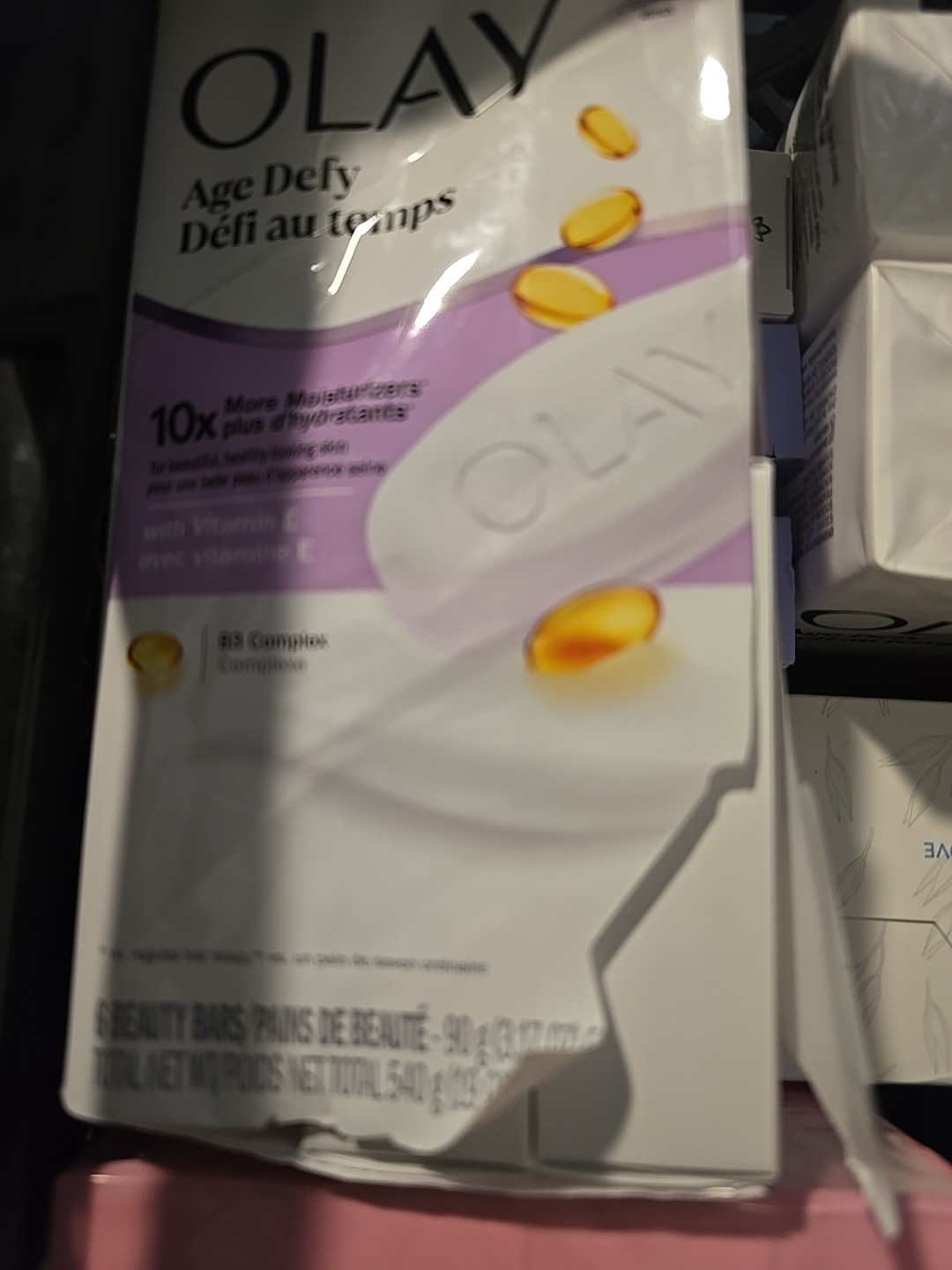 3 OLAY AGE DEFY BEAUTY BAR SOAP 10X MOISTURIZER VITAMIN E 3.75 OZ (C06)