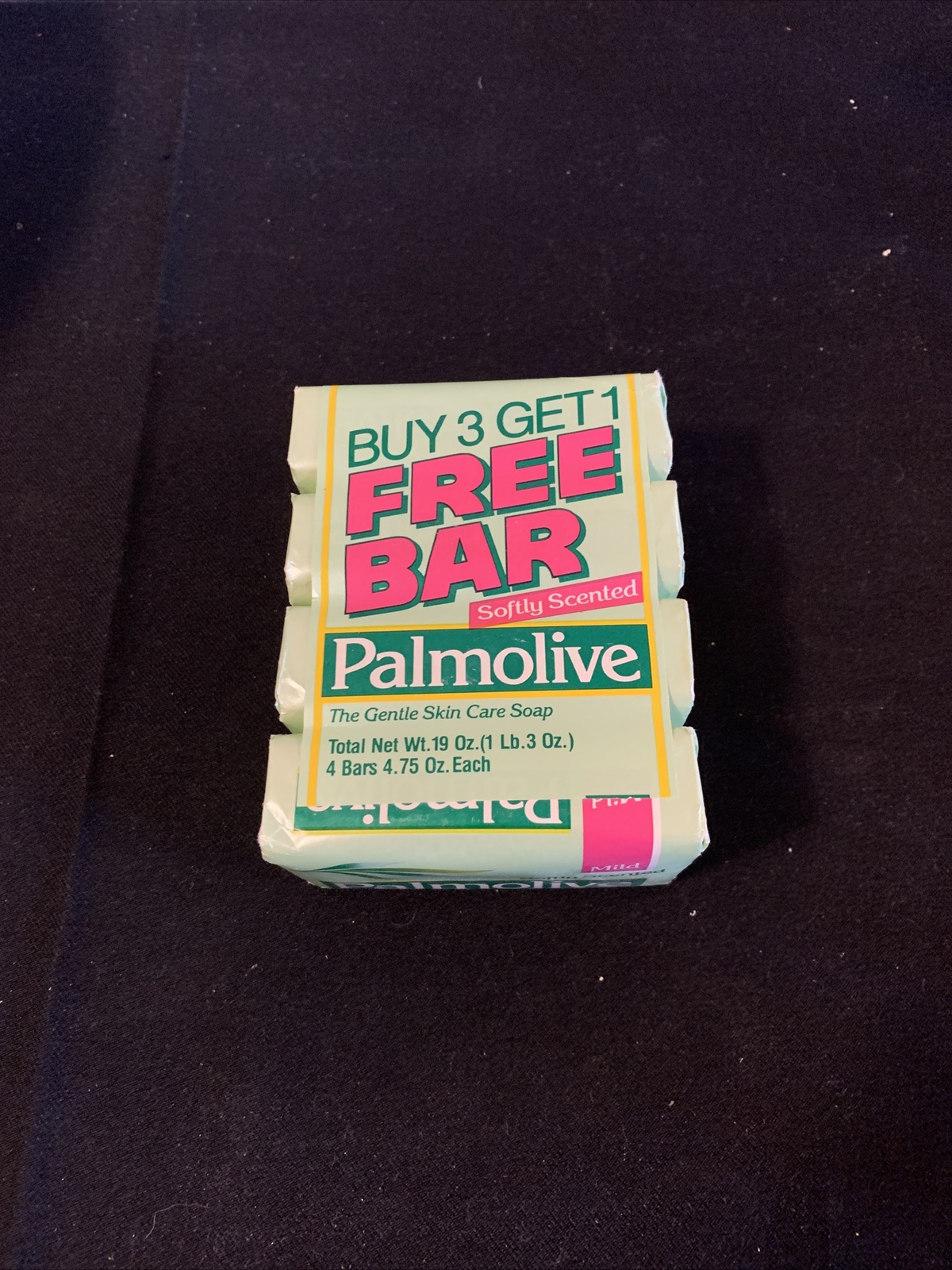 NOS – VTG – 1985 – 4.75 oz – 4 Bars – Palmolive Mild Softly Scented Soap P&G USA