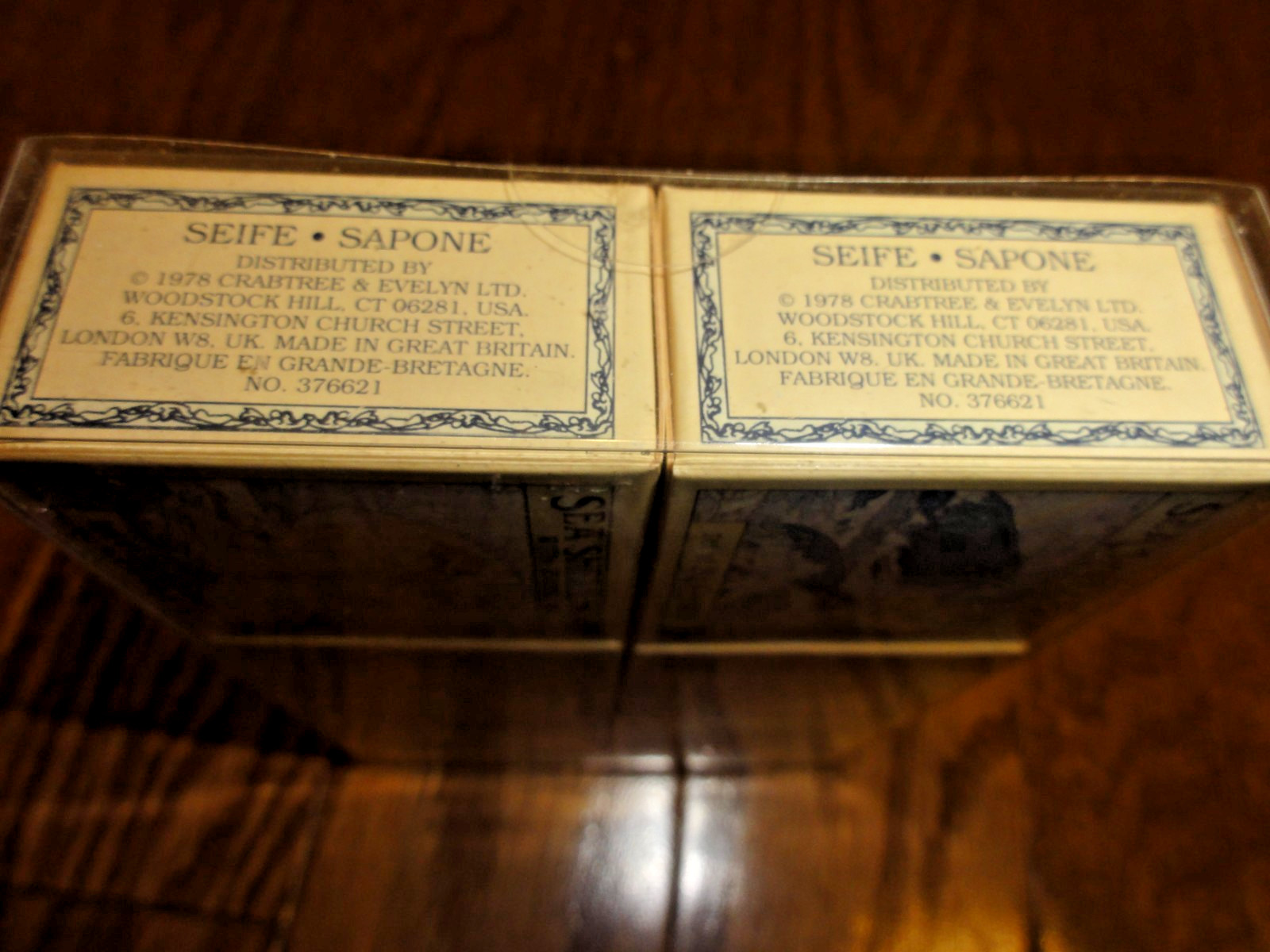 Vintage Crabtree & Evelyn London Sea Shell Soap Jojoba Oil Gift Set 6 Bars NOS