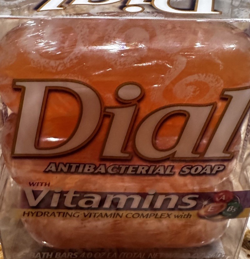 Vintage Dial Antibacterial Soap Vitamins 3 Bar Pack 12oz NOS Sealed Rare