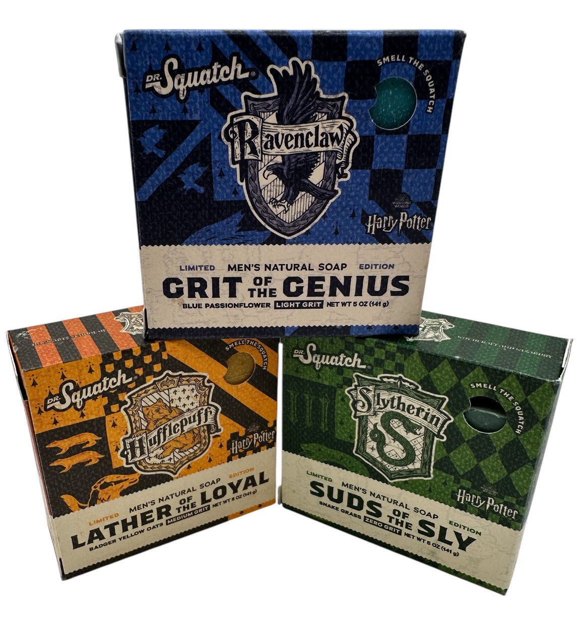 Dr. Squatch Harry Potter Lot Of 3 Limited Edition Soaps Variety New
