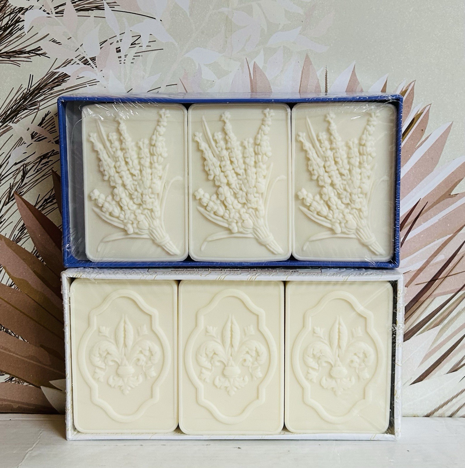 Saponificio ~ Rose & Tuscan Lavender Scented Soap 6 Bars 4.40 oz Each