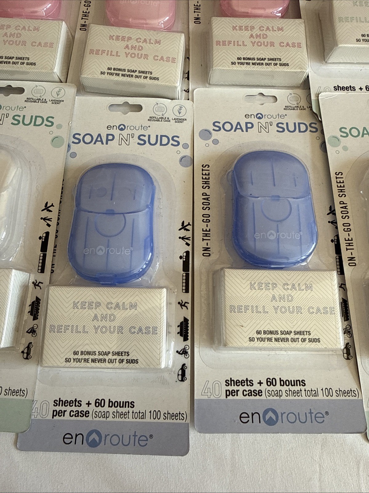 Soap N’ Suds Soap Sheets/Strips For Washing Hands Case 40 Sheets + 60 Bonus 8 Pk