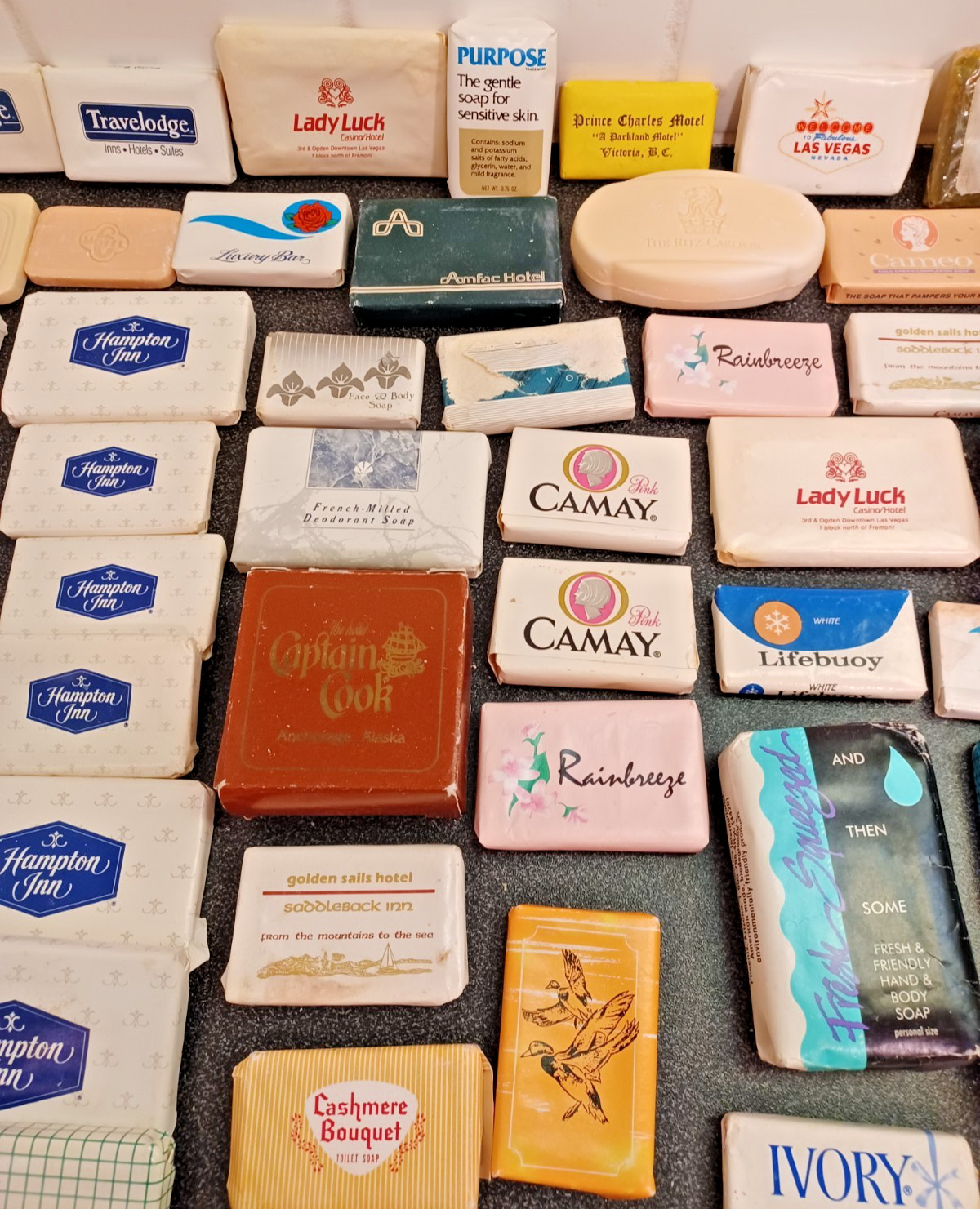 Vtg Hotel Casino+ Soap Lot Of 75 Unused Travel Size Body & Face Soap MCM graphic