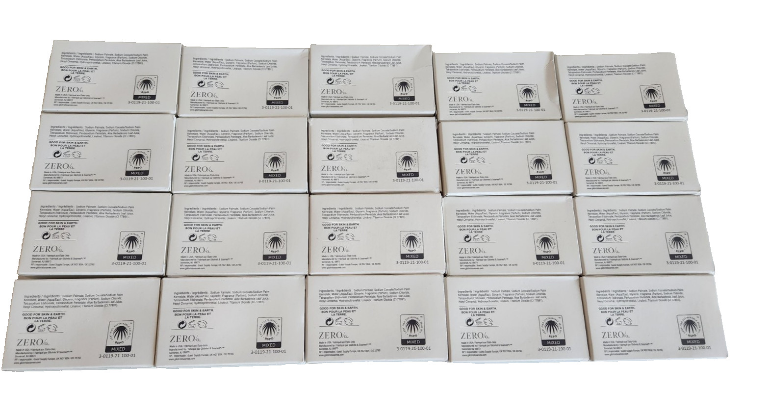 Lot of 25 ZERO% Gilchrist & Soames 1oz Naturally KIND Bath Soap Hotel Travel Sz
