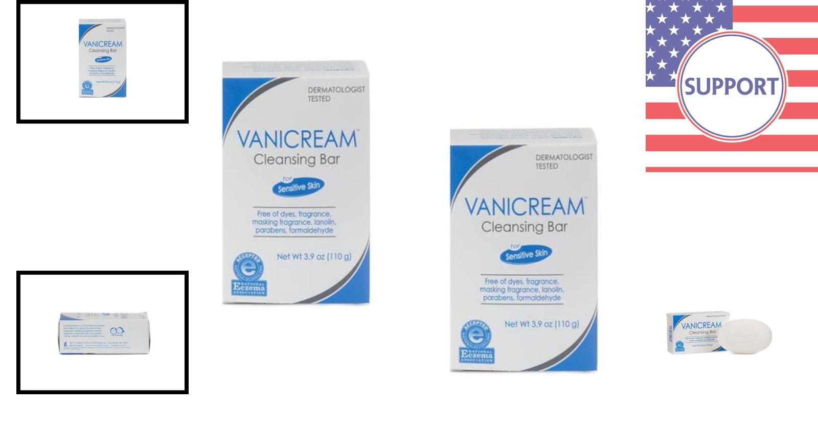 Daily Hydrating Cleansing Bar for Sensitive Skin – Hypoallergenic Pack of 2