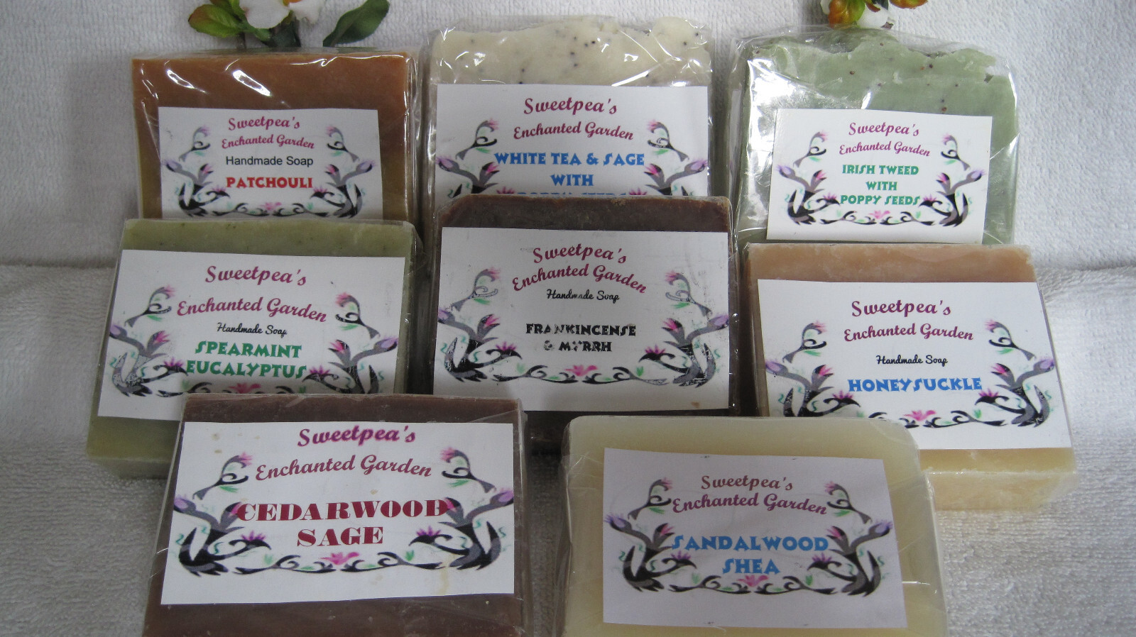 SWEETPEA’S HANDMADE NATURAL & ORGANIC (Veg/Goat’sMilk) SOAP, Travel Size, U PICK