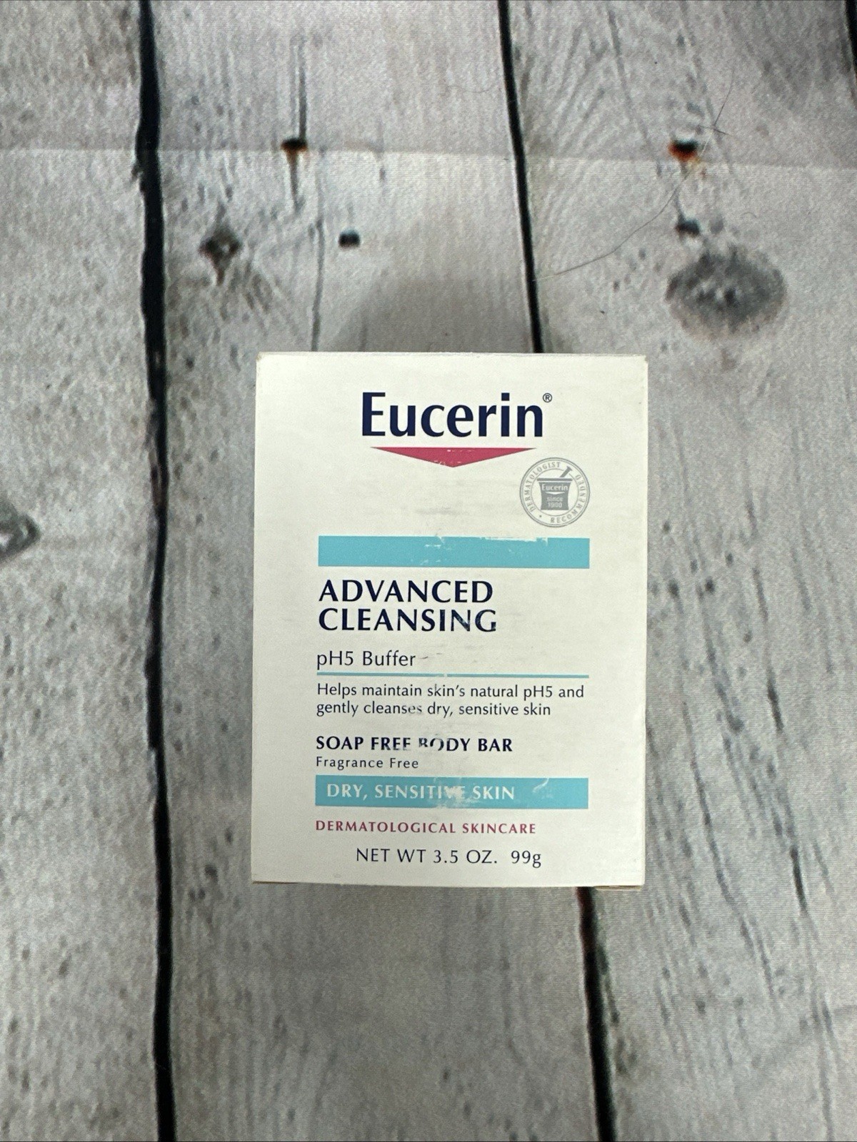 Eucerin Advanced Cleansing Soap Free Body Bar pH5 Buffer DrySensitive Skin 3.5oz