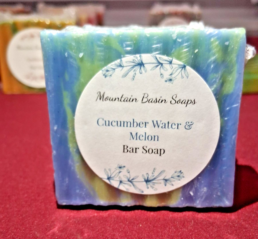 Mountain Basin Soaps, Cucumber Water & Melon, 4 to 4.5 Oz bar