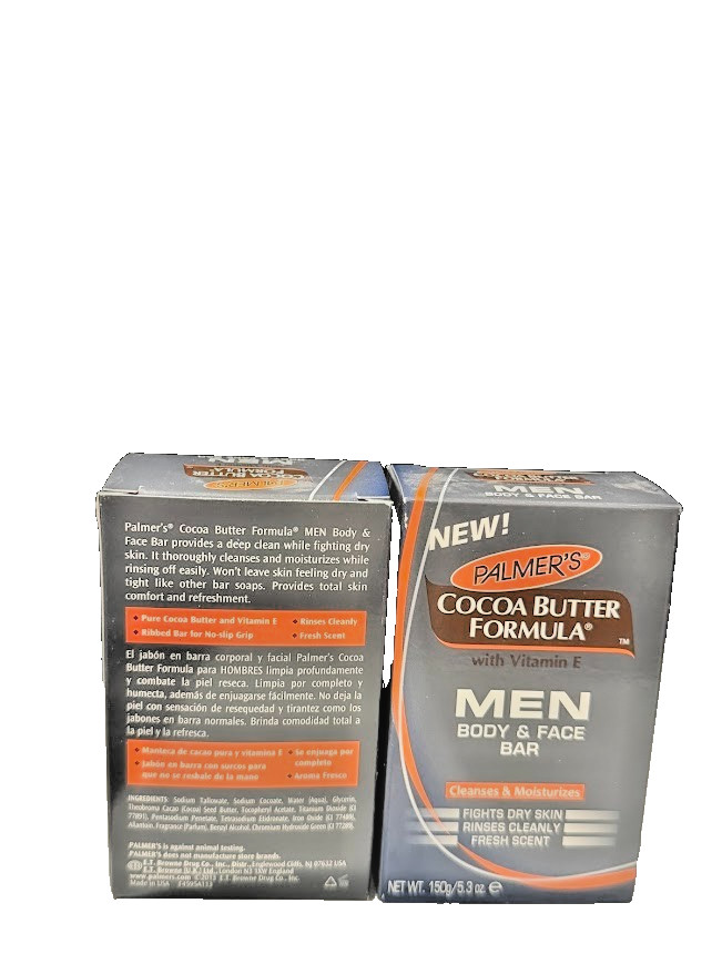 Palmer’s Cocoa Butter Formula with Vitamin E MEN Body & Face 5.3 oz/150g X2