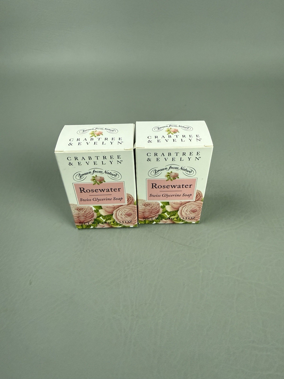 Crabtree & Evelyn Rosewater Glycerine Soap 100g 3.5 oz Made in Switzerland