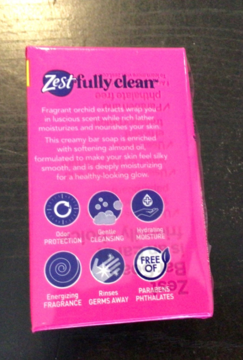Two Pack Zest Pink Indulgence Deodorant Soap Bars 4.12 oz Lush Orchid & Almond