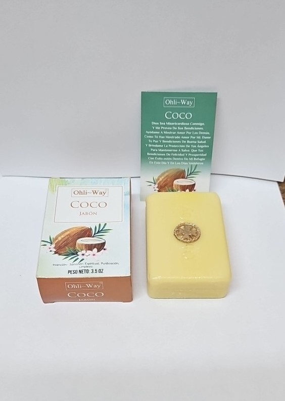 JABON DE COCO 1 Pc PROTECCION MAL DE OJO Y DESPOJO INCLUYE ORACION AMULETO GRATI