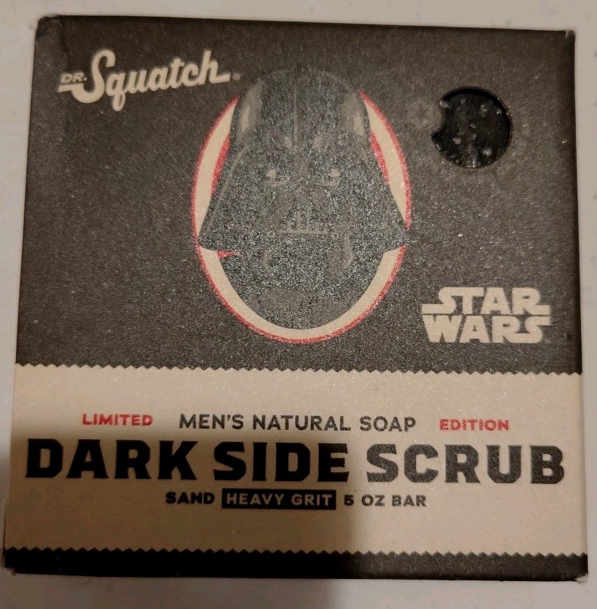 Dr SQUATCH WISDOM WASH and Dark Side SCRUB 2 Briccs. Yoda And Darth! Smells WOW