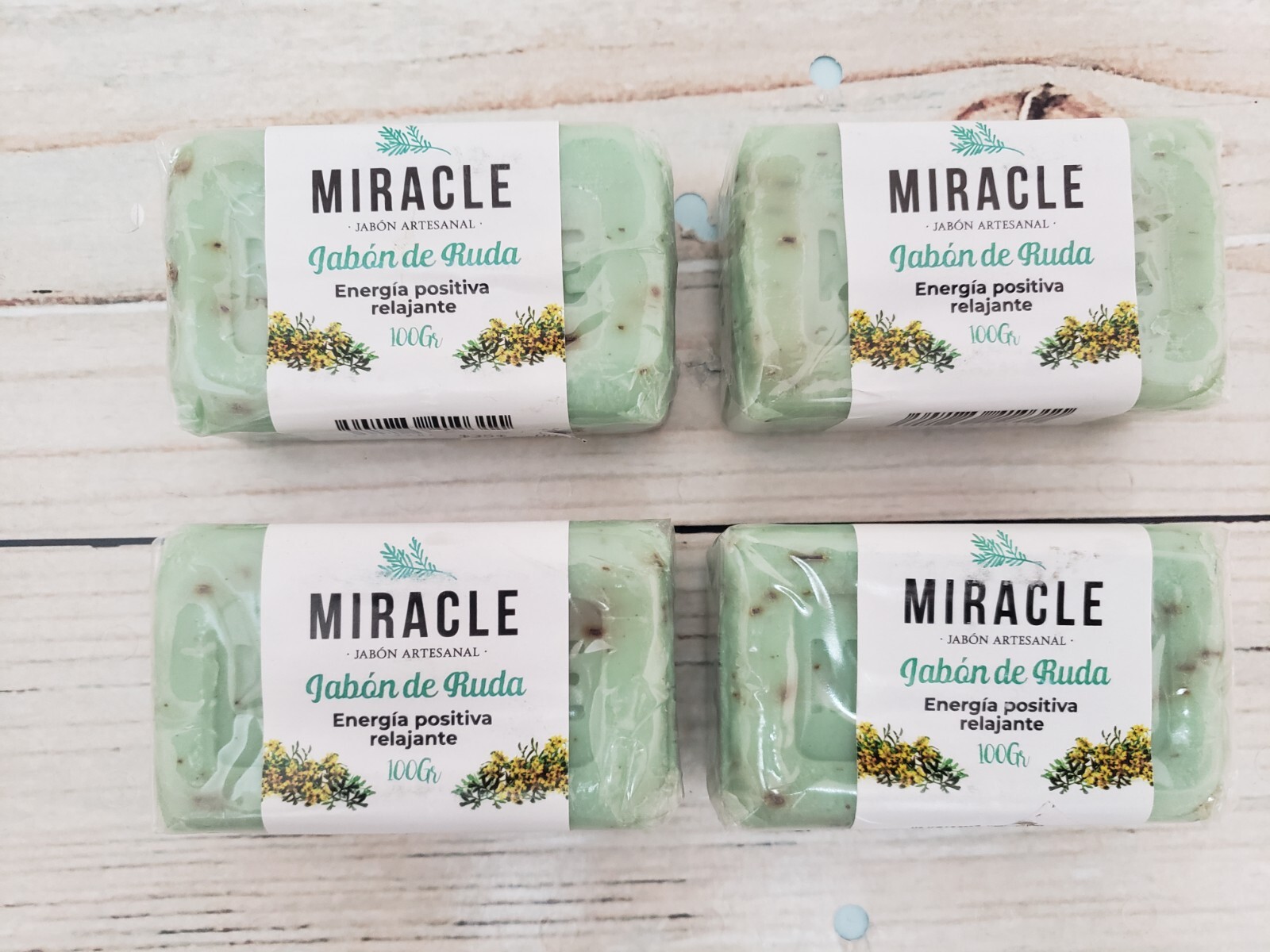 Jabon de Ruda – Jabon Artesanal – Energia Positiva Relajante 100gr. 4 Pack- Soap