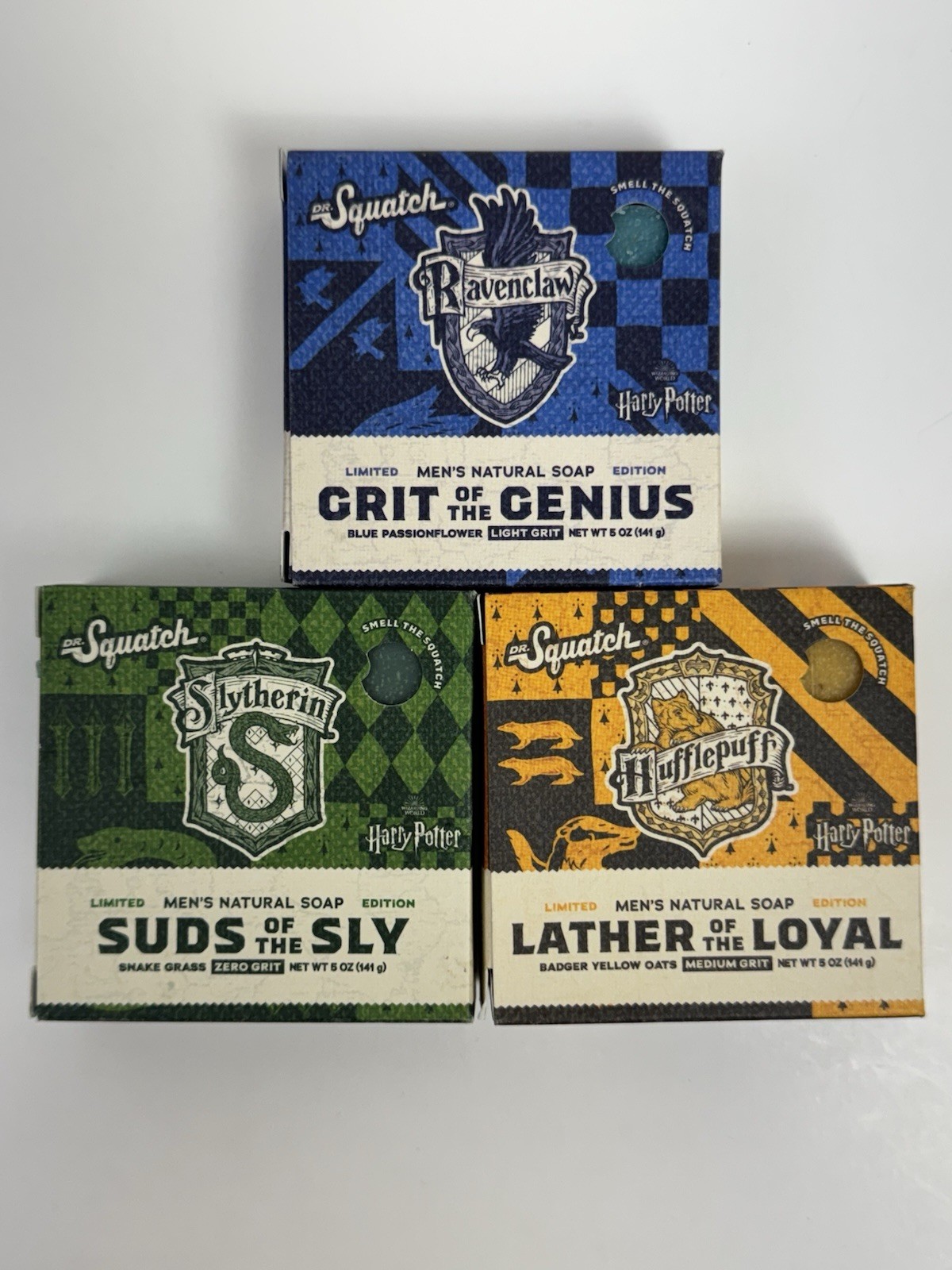 Dr. Squatch Harry Potter Lot Of 3 Limited Edition Soaps Variety New