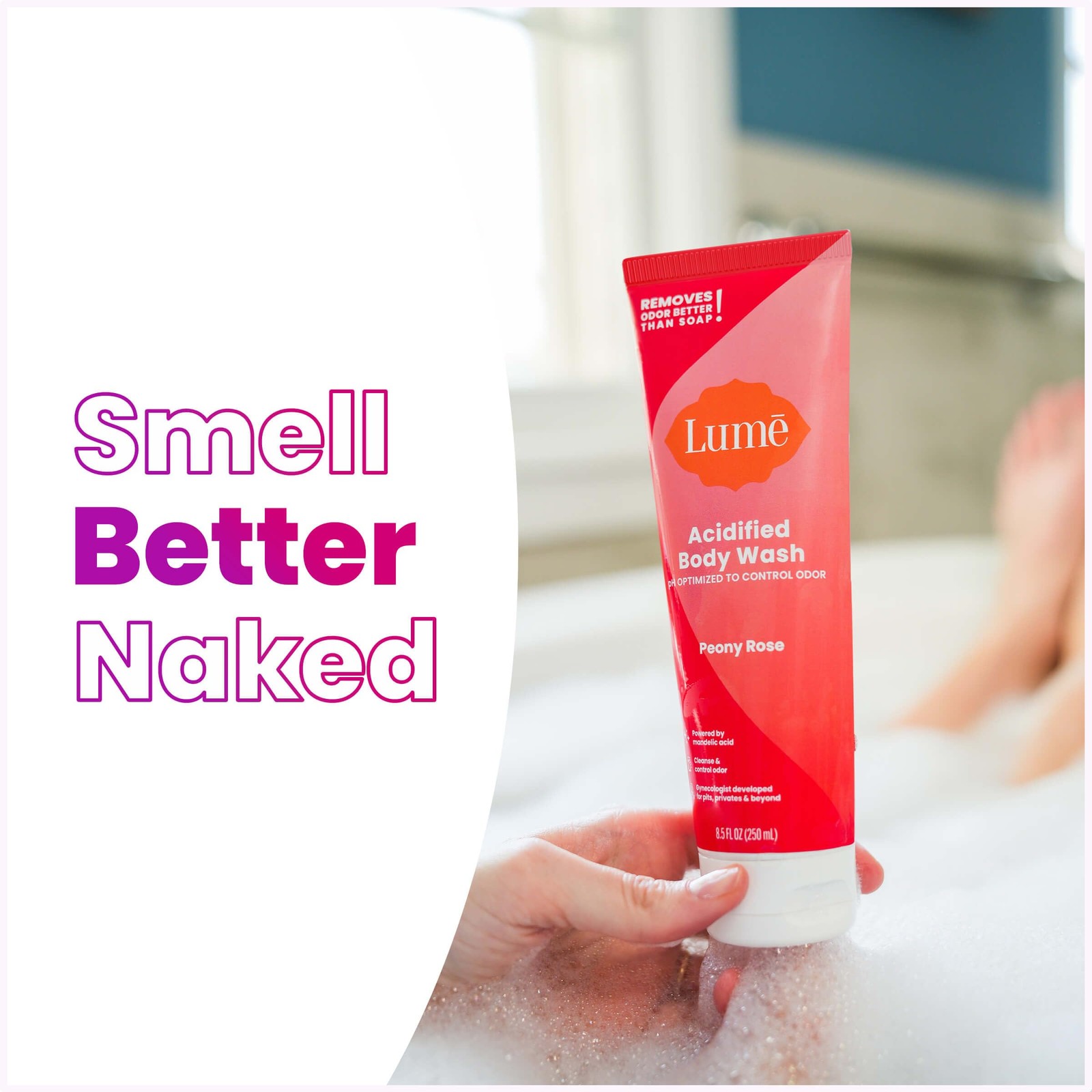 Lume Acidified Body Wash – 24 Hour Odor Control – Removes Odor Better than Soap