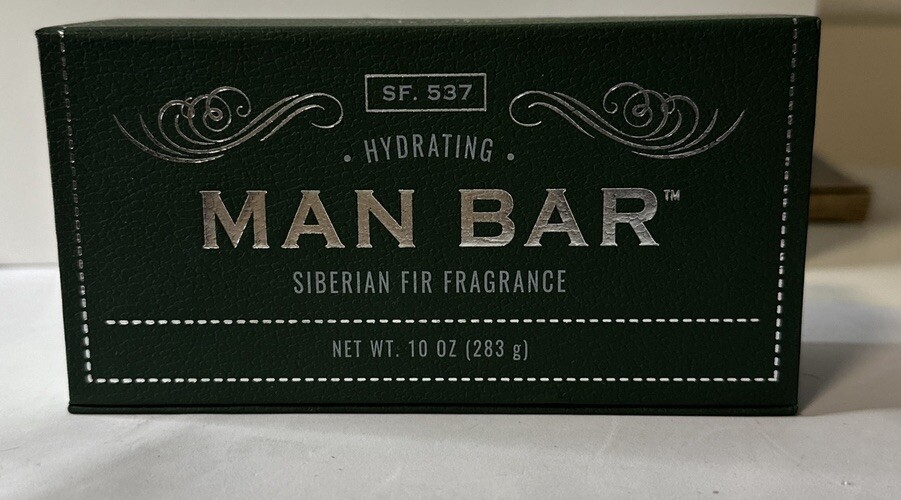 San Francisco Soap Company Hydrating Man Bar, Green, Siberian Fir, 10 Oz