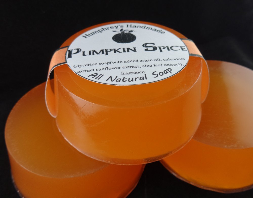 PUMPKIN SPICE Shave & Beard Wash Soap Men’s Women’s Puck Glycerin Bar Cinnamon