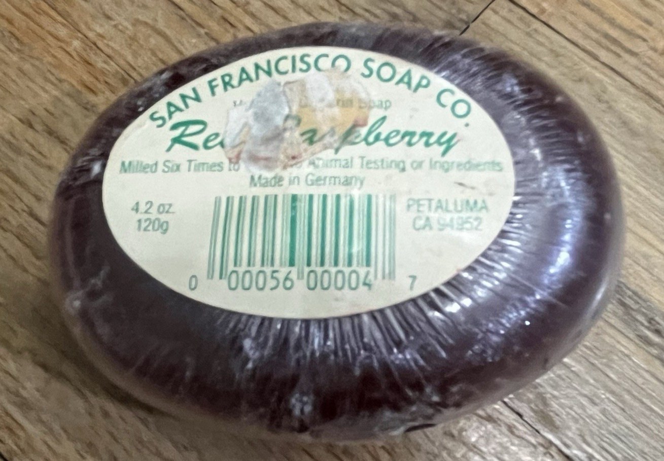 San Francisco Soap Company Red Raspberry Pure Glycerin Soap 4.2 oz / 120g SEALED