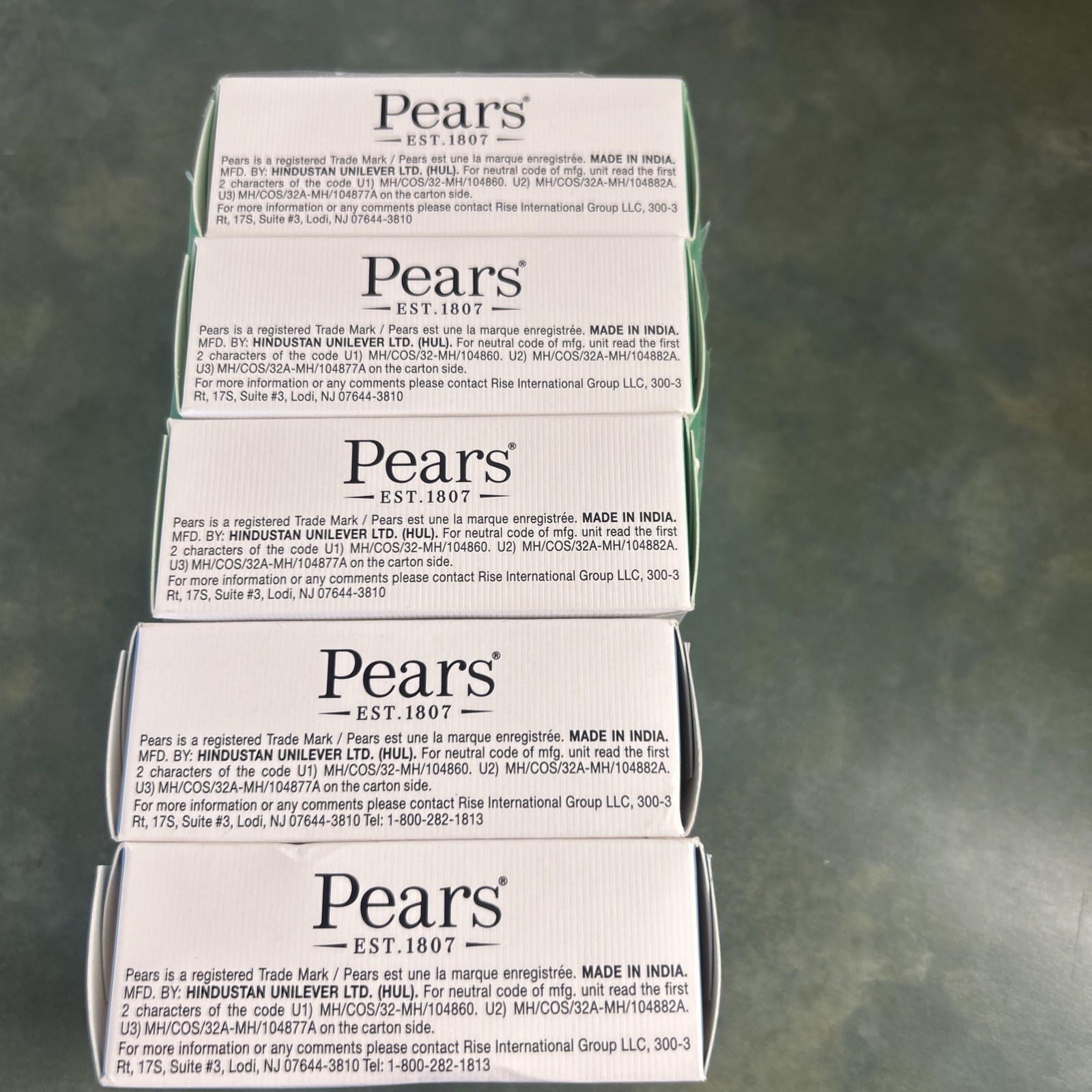Pears Transparent Soap 5 Bar Lot Mint Lemon Flower Extract 3.53 oz Sealed