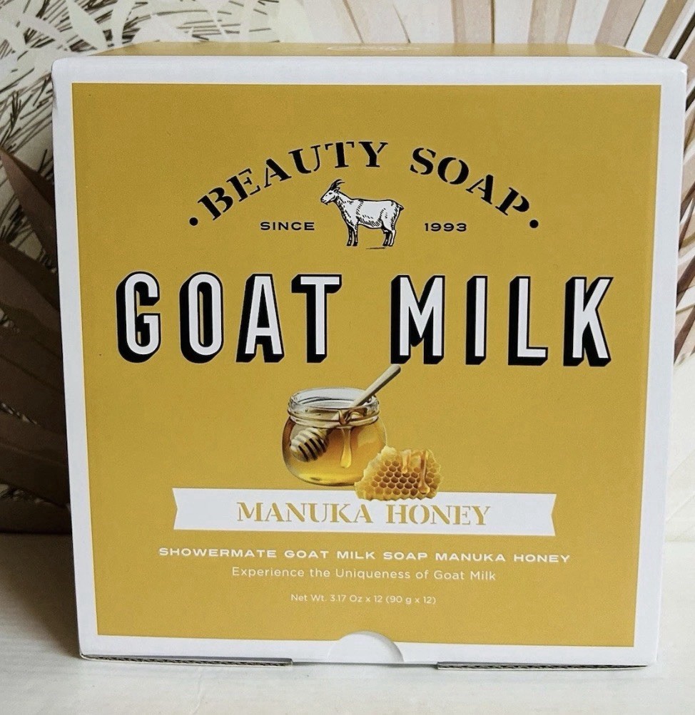 ShowerMate Manuka Honey Beauty Soap with Goat Milk 12 Bars 3.17 oz Each