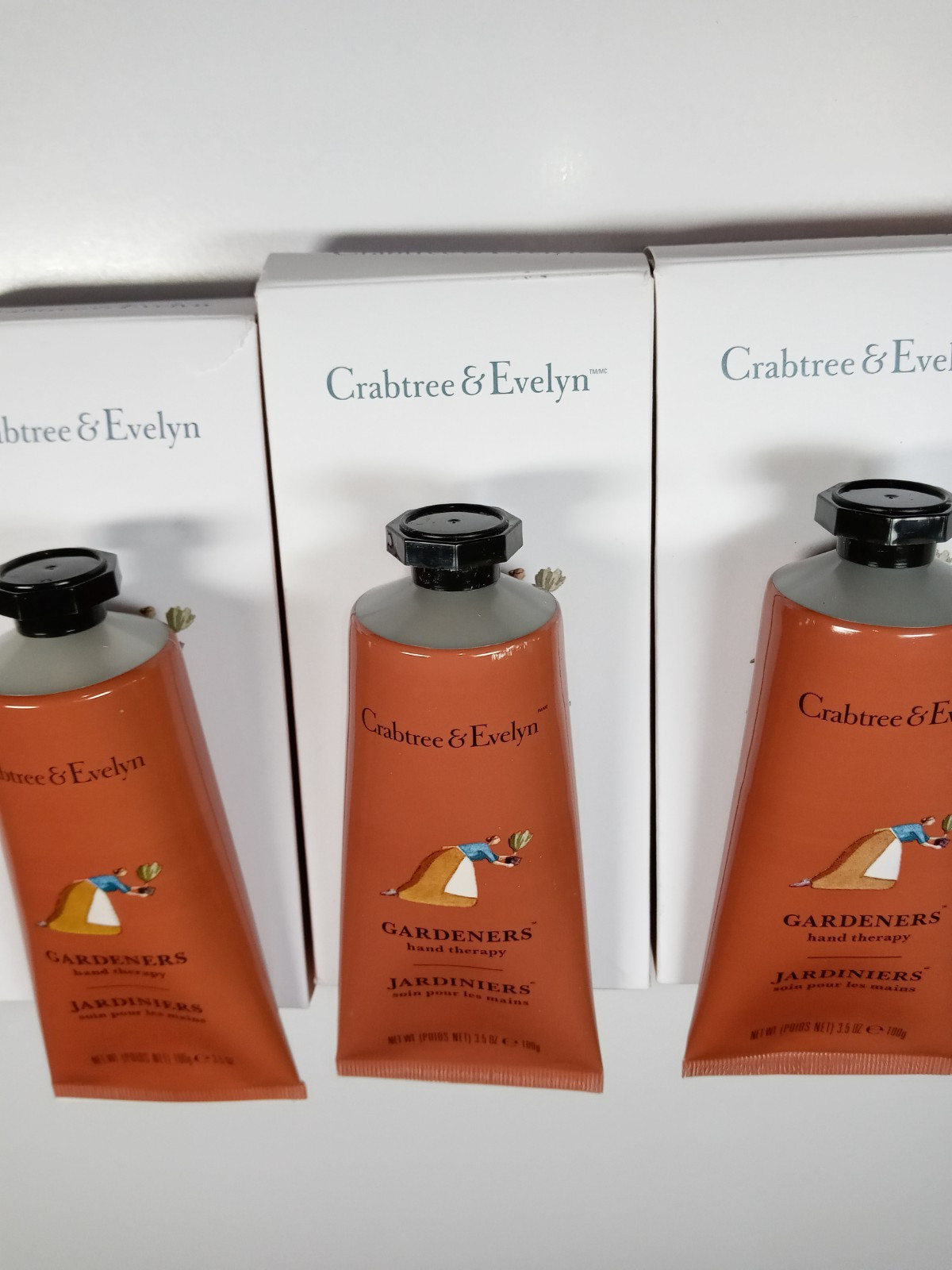 Crabtree & Evelyn Lot of 3 Gardeners Hand Therapy 3x100g/3.5oz NIB