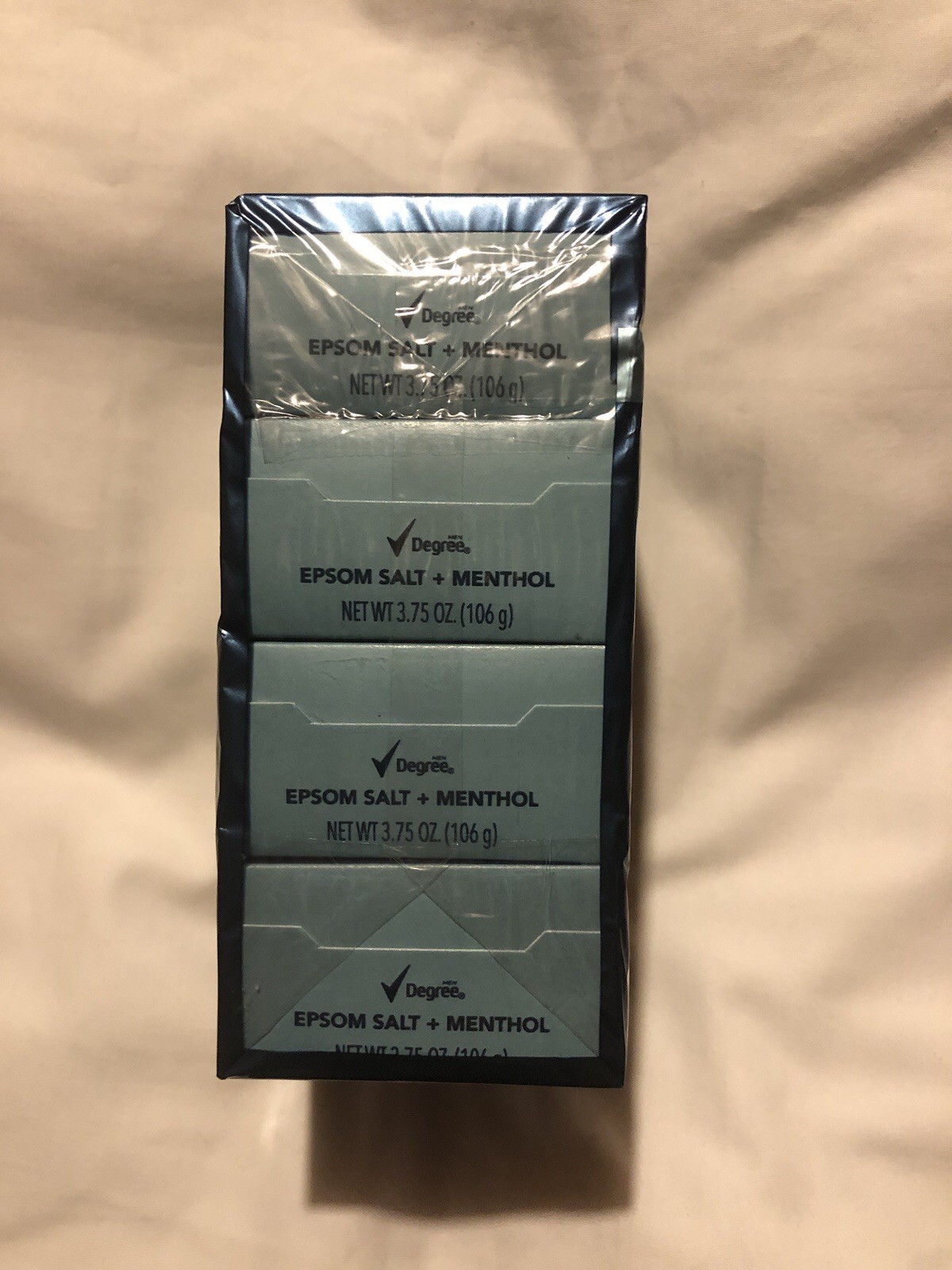 Degree Maximum Recovery Mens Bar Soap Face Body Epsom Salt & Menthol (4 Pack)