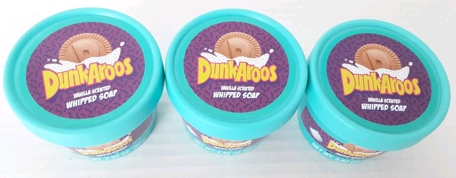 NEW DUNKAROOS VANILLA SCENTED Whipped SOAP 2.82 oz Lot 3