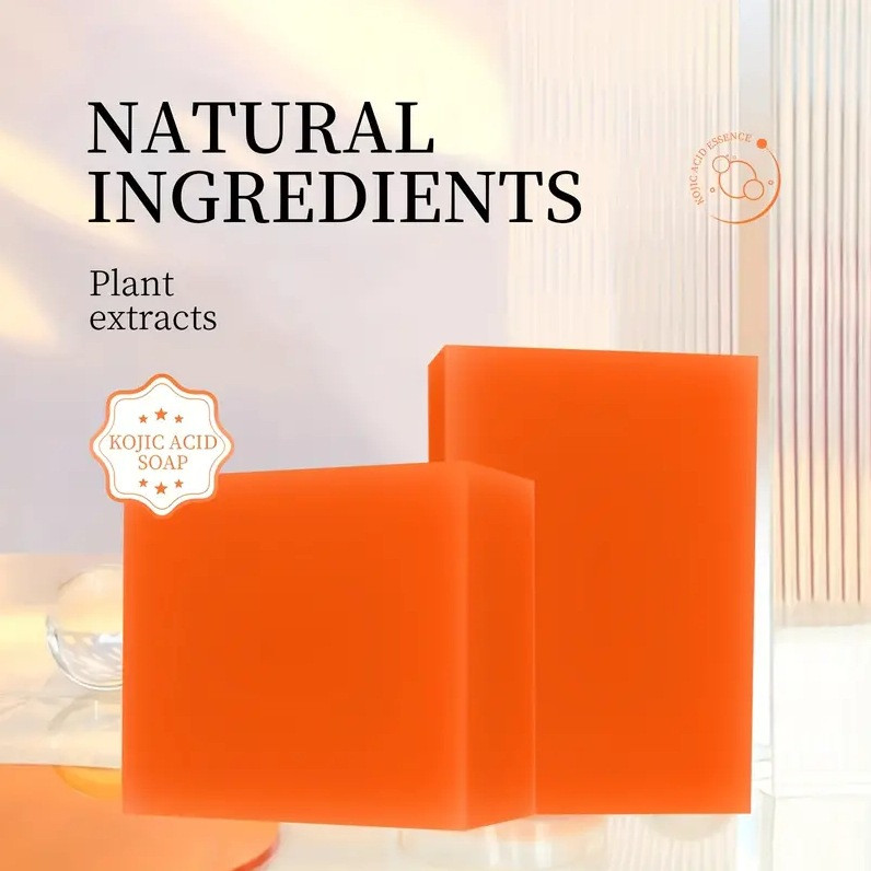2PCS Kojic Acid Soap Hyaluronic Acid Vitamin E Face Body Dark Spot Remover Wash