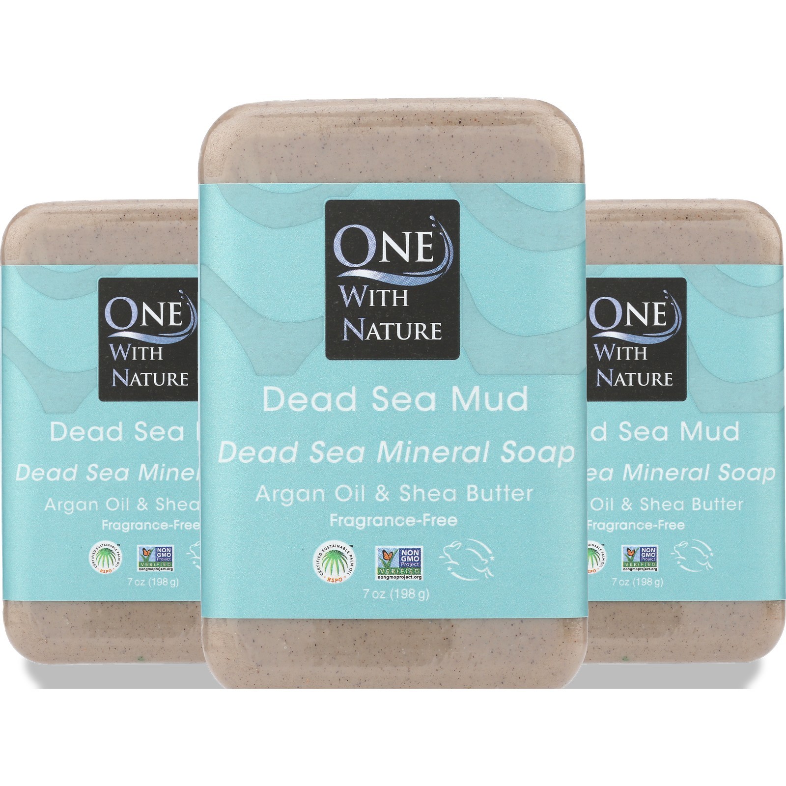 One With Nature Dead Sea Mud Bar Soap 7 Oz 3 Pack
