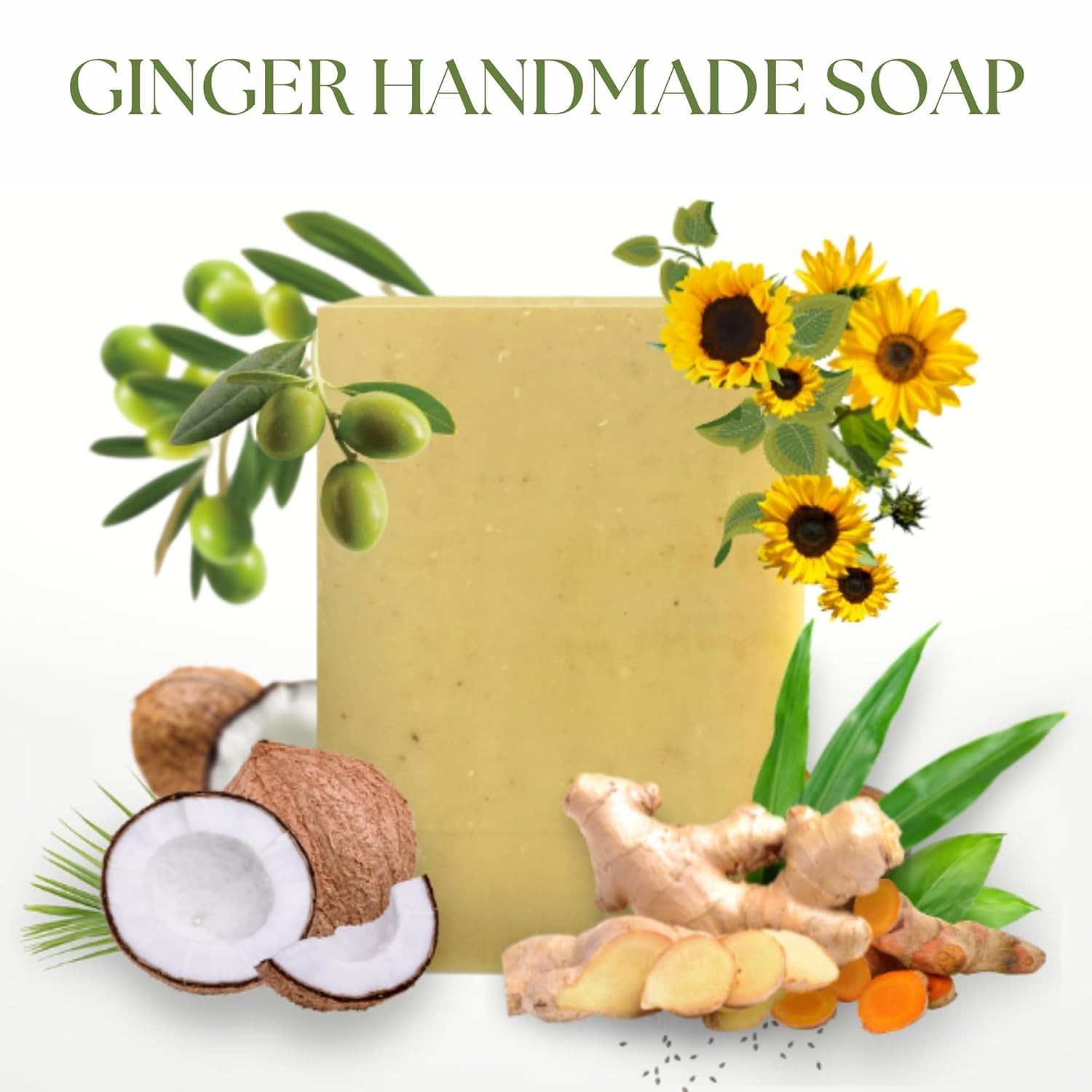Natural Anti-Cellulite Ginger Soap – 3 Pack for Lymphatic Health & Firmness