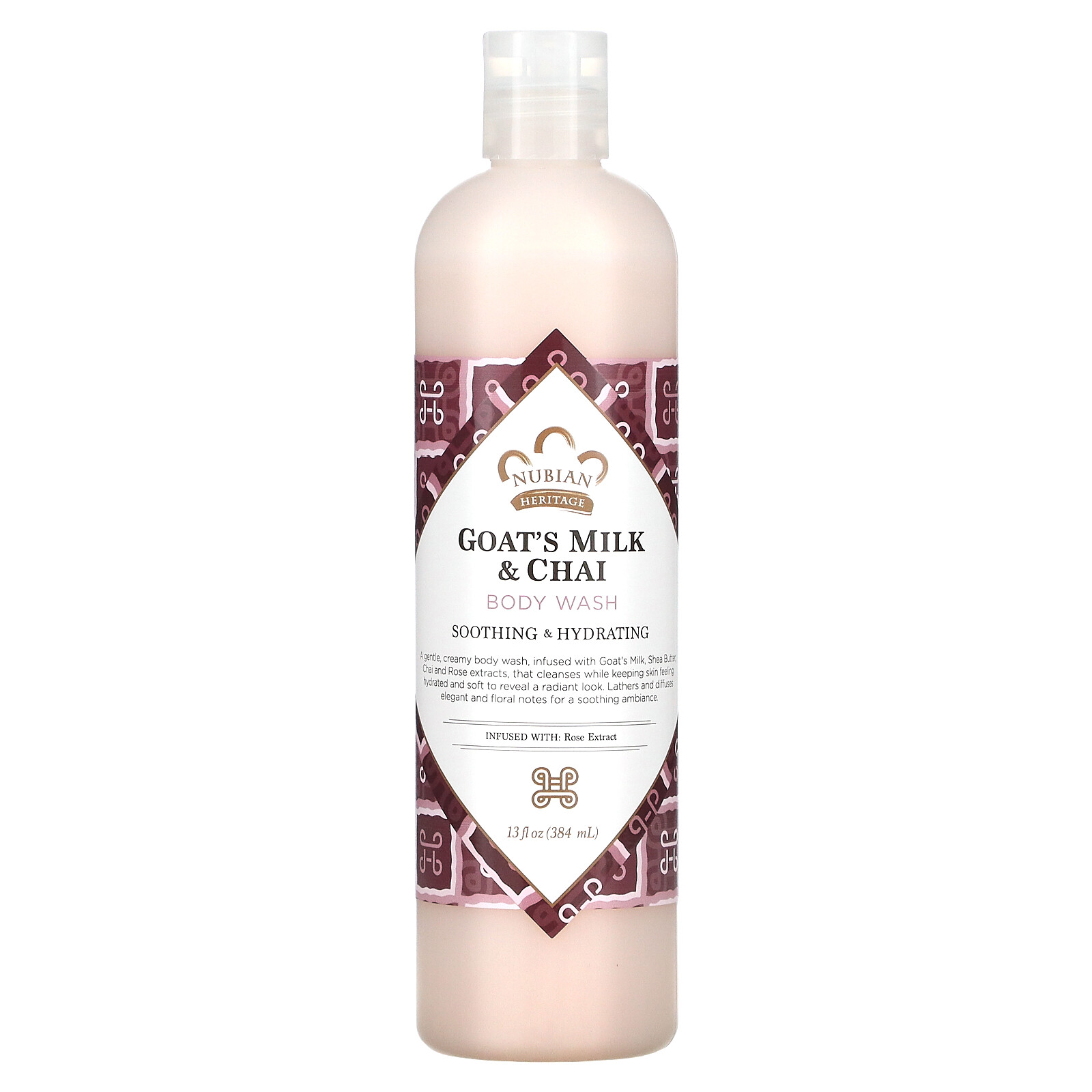 Nubian Heritage Body Wash Goat s Milk Chai 13 fl oz 384 ml B Corp,