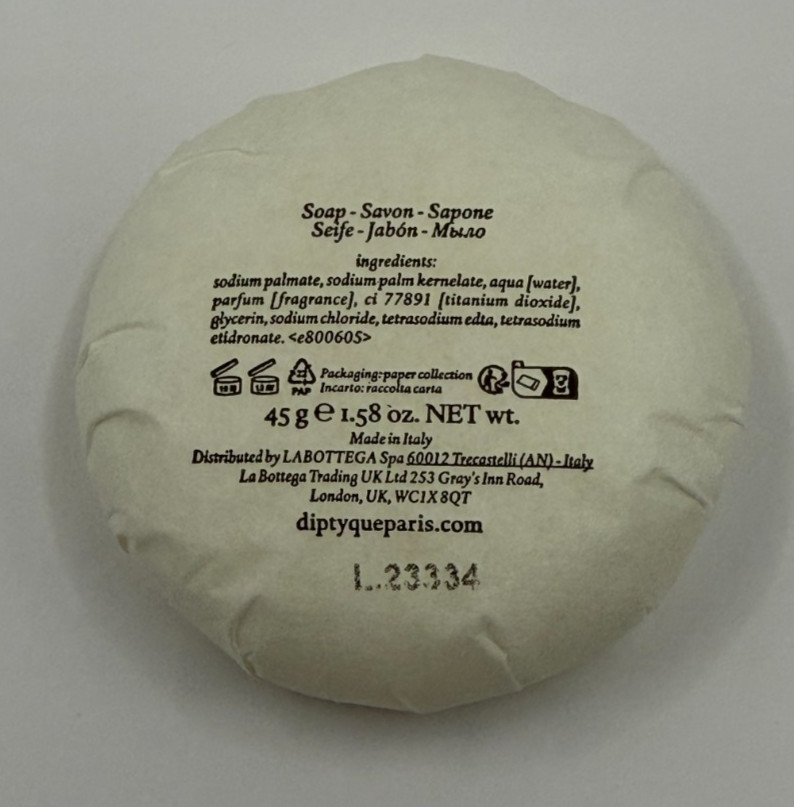 11 PACK Ritz Carlton Diptyque Philosykos Soap Bar 45g 1.58 Individually Wrapped