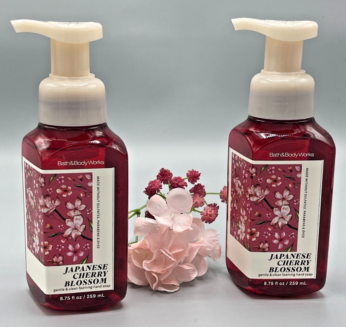 Bath & Body Works Japanese Cherry Blossom Hand Soap Lot 2 GENTLE & CLEAN