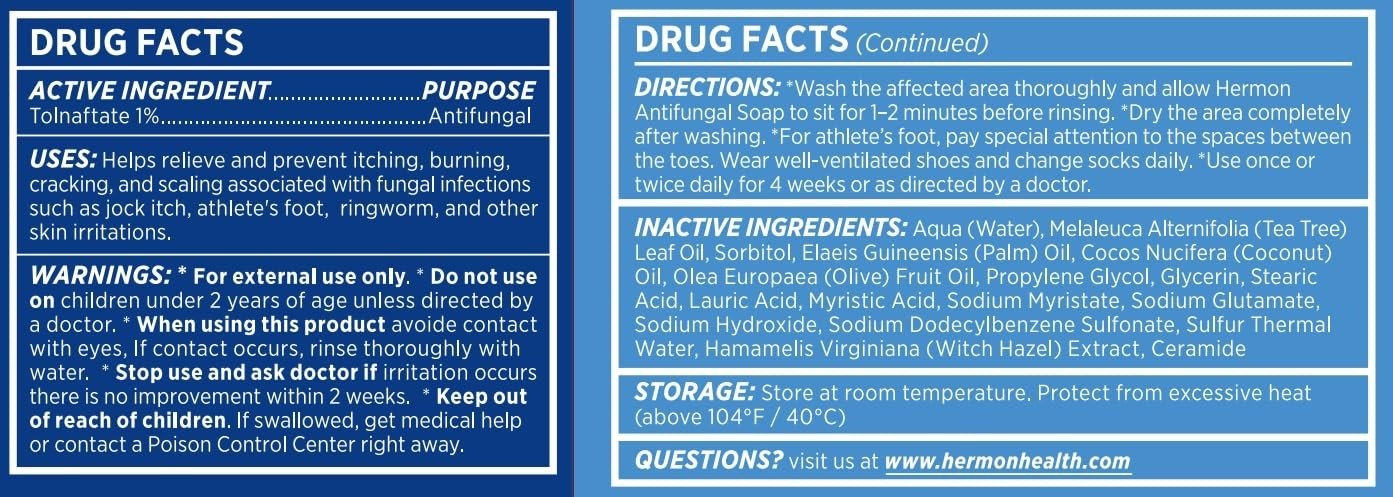 Antifungal Soap Bar with Tea Tree Oil – Soothes Jock Itch, Athlete’s Foot & Ring