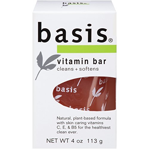 5 Pack Basis Vitamin Bar Soap Cleans Softens 4Oz Each