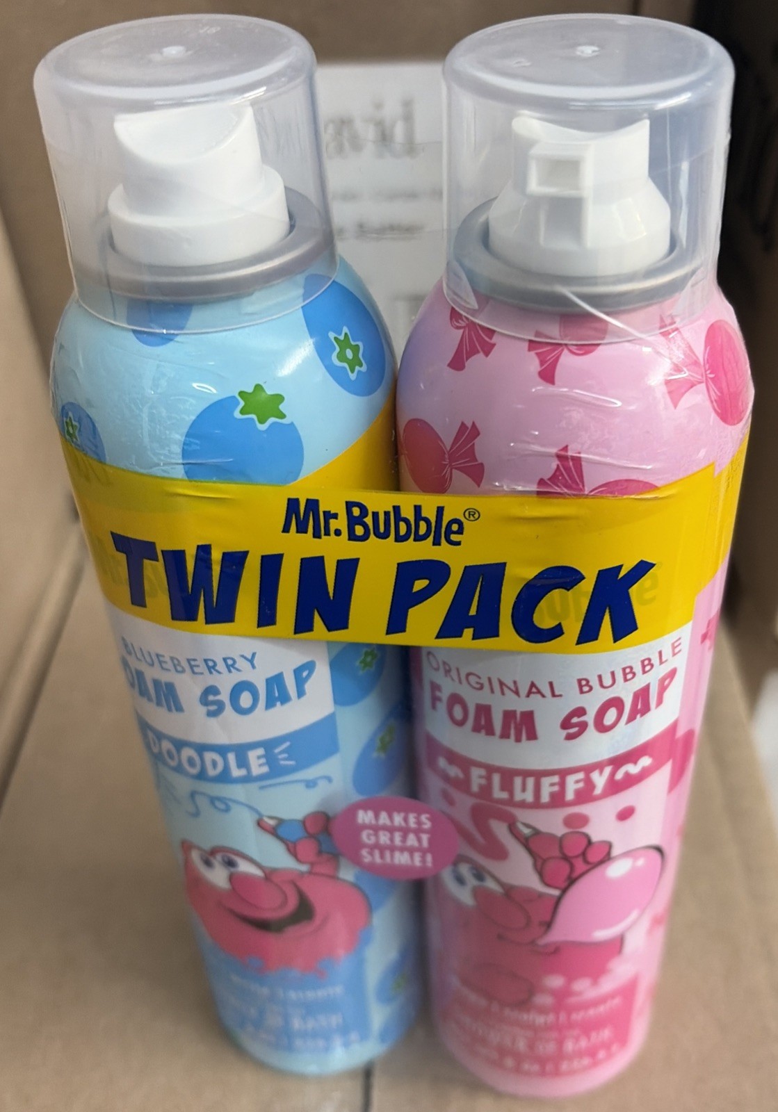 New Sealed Mr. Bubble Foam Soap – Twin Pack. Grape and Kiwi Blast