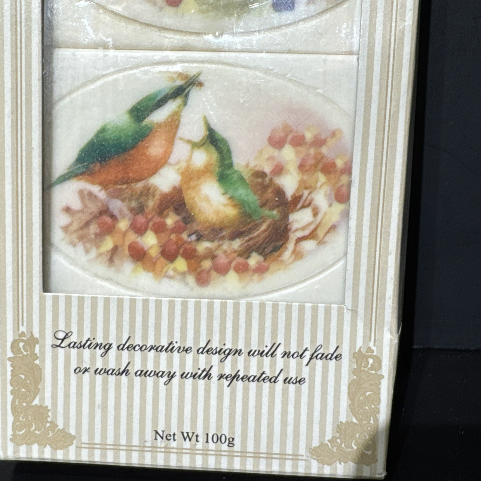 Brand New! Set of 2 Designer Soaps Bird Theme Bathroom Design