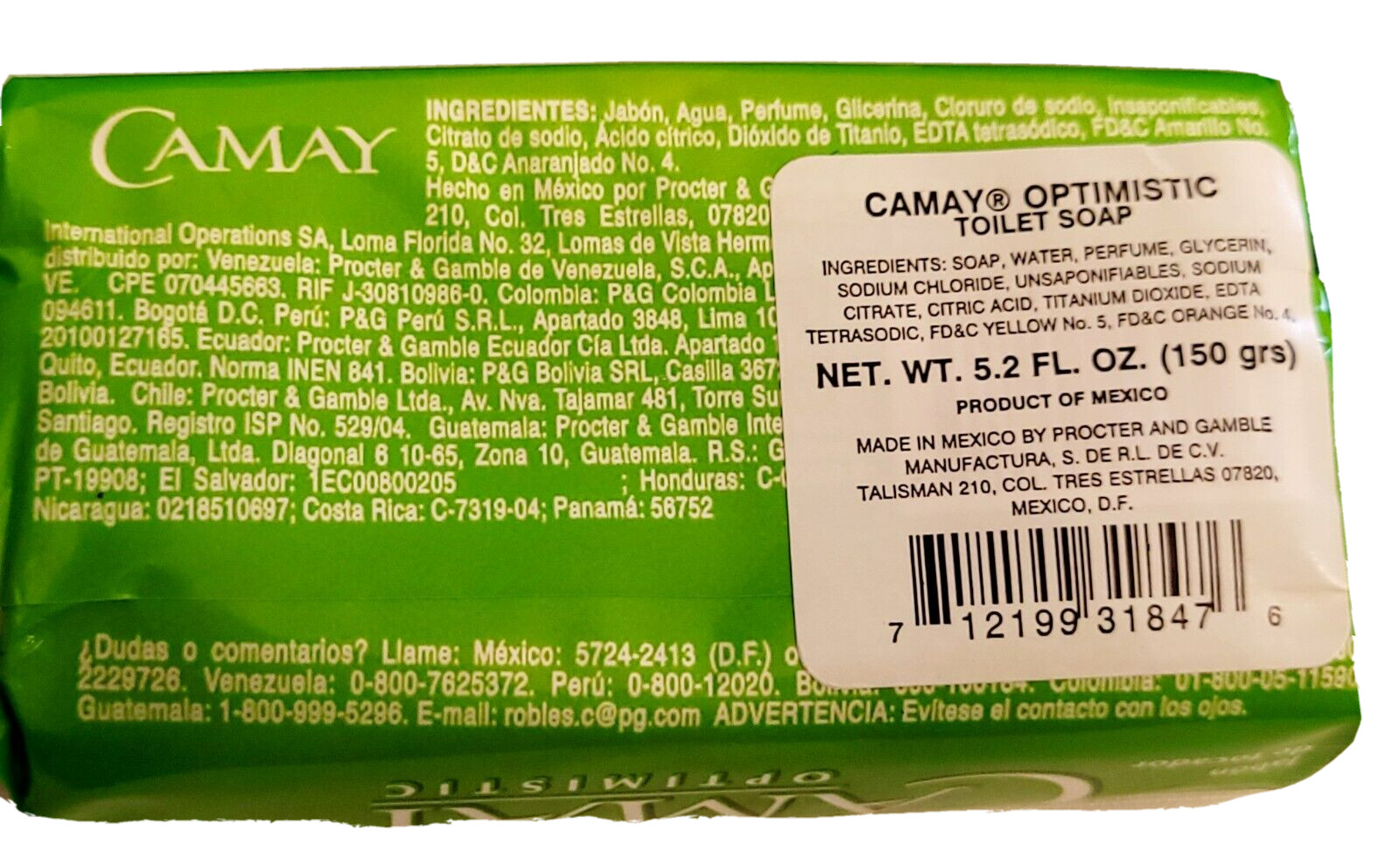 CAMAY SOAP Bar Scent Optimistic 5.25 oz Lot of 12 HTF