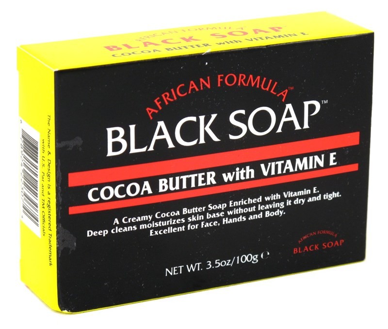 African Formula Black Soap 3.5 Ounce Cocoa Butter & Vitamin-E