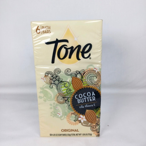 Tone Bath Bar Soap with Cocoa Butter and Vitamin E (6-Pack, 4.25 Oz Each Bar)